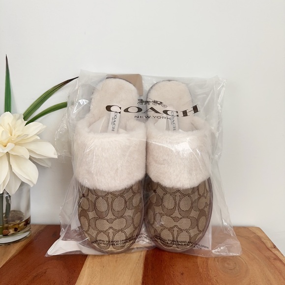 NWT Coach Zena Slipper In Signature Jacquard size US8 - Picture 8 of 8